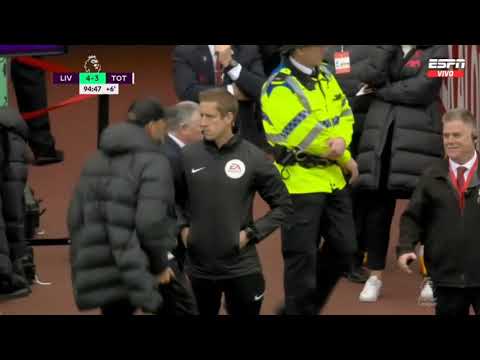 se desgarro jurgen klopp con el 4to gol - Liverpool 4 - 3 (2023)