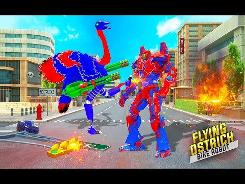 Flying Ostrich Robot Transform Bike Robot Games
