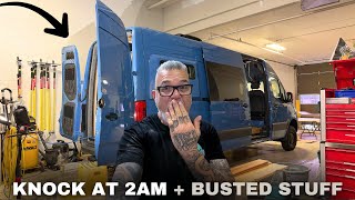 Side Step Storage In The LUXURY SPRINTER VAN BUILD. How Much Longer?