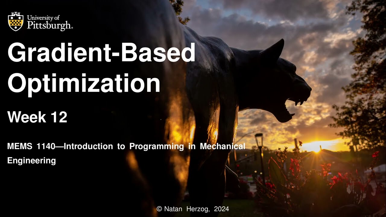 Lecture 11.1 - Gradient-Based Optimization