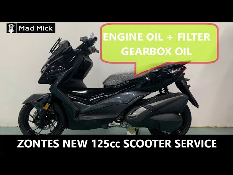 NEW ZONTES 125 SCOOTER OIL SERVICE D.I.Y ENGLISH GUIDE