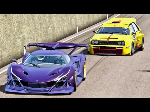 Apollo Intensa Emoizione vs Lancia Delta Integrale - Trento Bondone Hill Climb