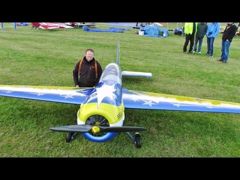 HUGE 55% PILOT RC YAK 54 - 550cc 50HP FLAT FOUR ENGINE - STEVE CARR AT LMA EAST KIRKBY - 2016