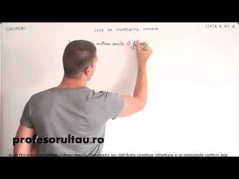 Grade 12 - Groups - law of internal composition - part 1 - profesorultau.ro