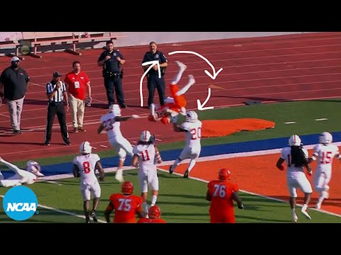 Watch Sam Houston QB go 360° into end zone in FCS playoffs