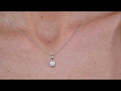 G4093 -STELLATO COLLECTION DIAMOND PENDANT IN 9K WHITE GOLD