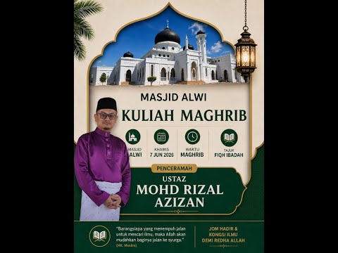 (🔴LIVE) 07-05-2026 Ustaz Rizal Azizan : Fiqh Ibadah
