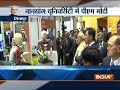 PM Modi at an exhibition held in Nanyang Technical University