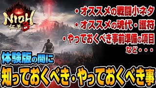 【仁王３体験版】知らなきゃ損する！今のうちに『やっておくべき事＆知っておくべき事』を紹介！