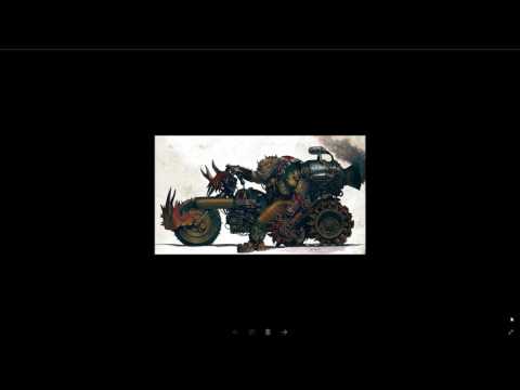Warhammer 40,000 Ork Warboss on bike and Weirdboy (8th edition)