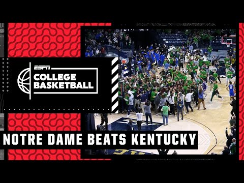 Notre Dame STORMS THE COURT after beating No. 10 Kentucky | ESPN College Basketball