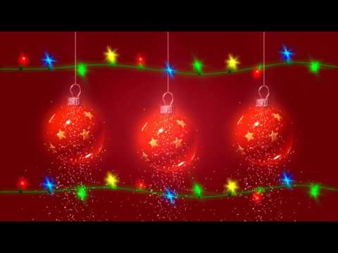 Футаж Новогодние елочные шары с гирляндой