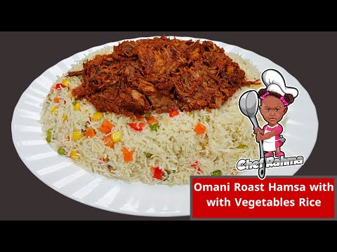 Omani roast (Shaowa) Hamsa with vegetables Rice