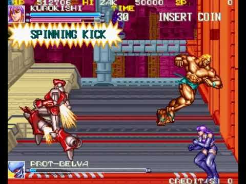 Denjin Makai (Arcade) Proto Belva and Black Man Boss Battle