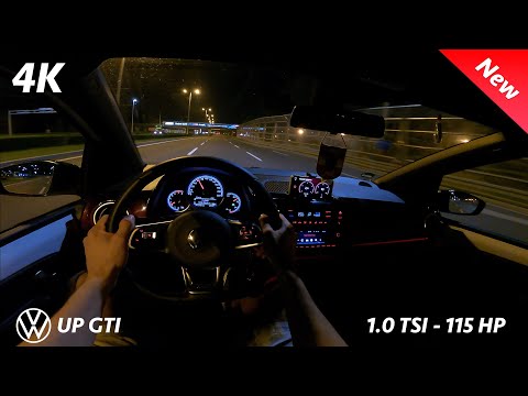 VW UP GTI 2022 - Night POV & FULL review in 4K | 1.0 TSI - 115 HP, 6-speed, Acceleration 0-100 km/h