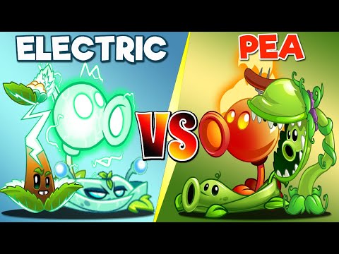 Plants Vs Zombies 2 Team Electric Vs Pea-That Team Plant Will Win?PvZ 2