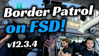 A Border Patrol Agent Experiences v12 FSD for the First Time!