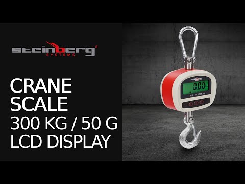 vídeo - Balança digital de guindaste - 300 kg / 50g - LCD