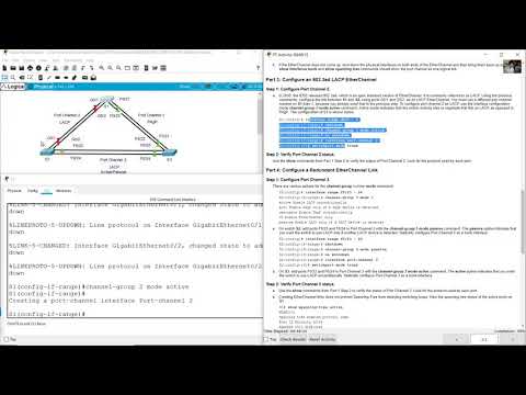 5.2.2 Packet Tracer - Configure EtherChannel