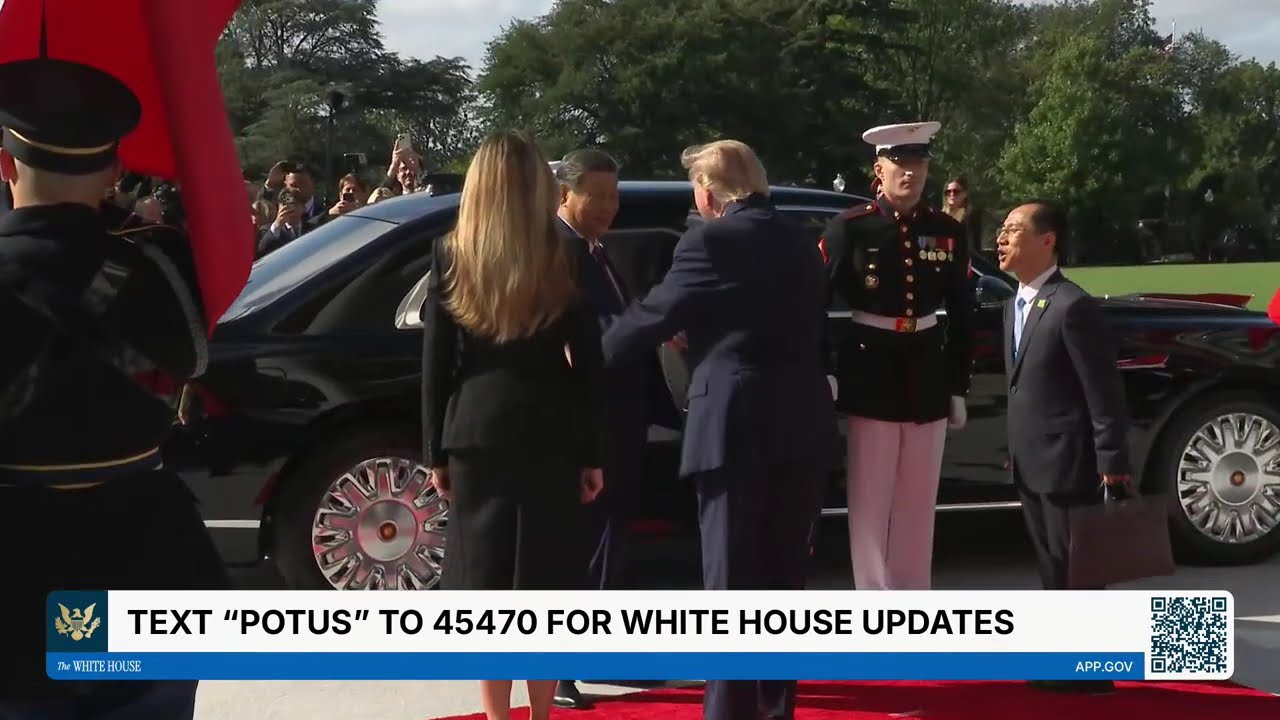 President Xi Jinping welcomed at the White House