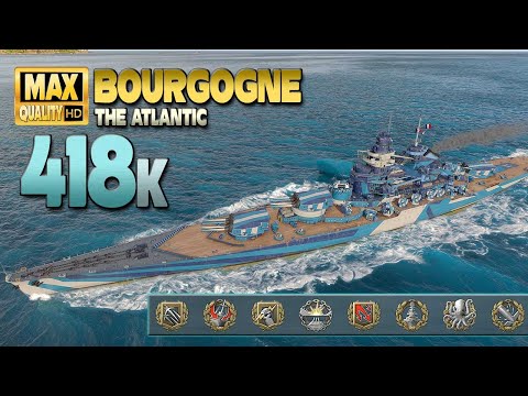 Battleship Bourgogne with a great +400k damage performance - World of Warships