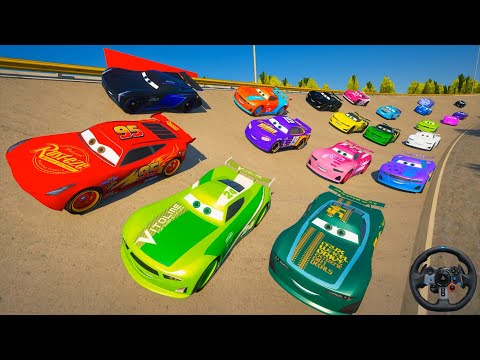 Race All Cars - Monza GP Cruz Ramirez Skin McQueen VS Cars 3 Next Gen Jackson Storm and Friends