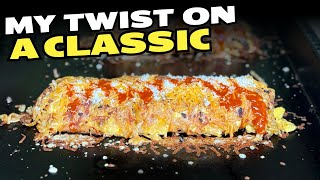 This Hashbrown Omelette is ONE of the TOP FIVE Griddle Breakfasts I've EVER MADE - Southwest Style!