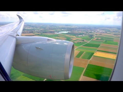Qatar Airbus A350-900 landing in Munich [1080p, 60fps] Video