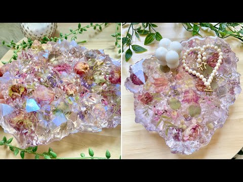 Gorgeous 3D Flower Resin Tray Resin Art Tutorial