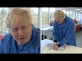 Boris Johnson sings happy birthday while washing his hands