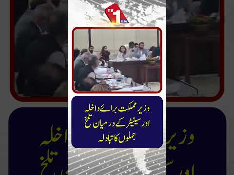 وزیر مملکت برائے داخلہ اور سینیٹر کے درمیان تلخ کلامی