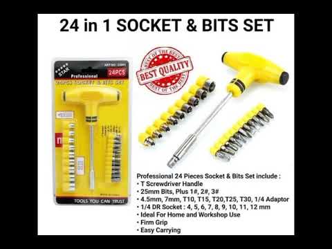 24 Pcs T Shape Screwdriver Tool Set