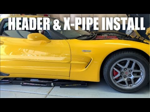STRAIGHT PIPING A C5 Z06 (Headers & X-Pipe Install)