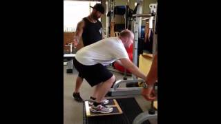 Stroke survivor doing squats