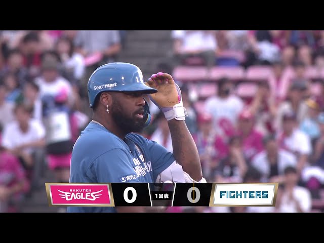 【1回表】ファイターズ・レイエス 初回のチャンスでレフトへの先制タイムリー2ベースヒット!! 2025年8月17日 東北楽天ゴールデンイーグルス 対 北海道日本ハムファイターズ