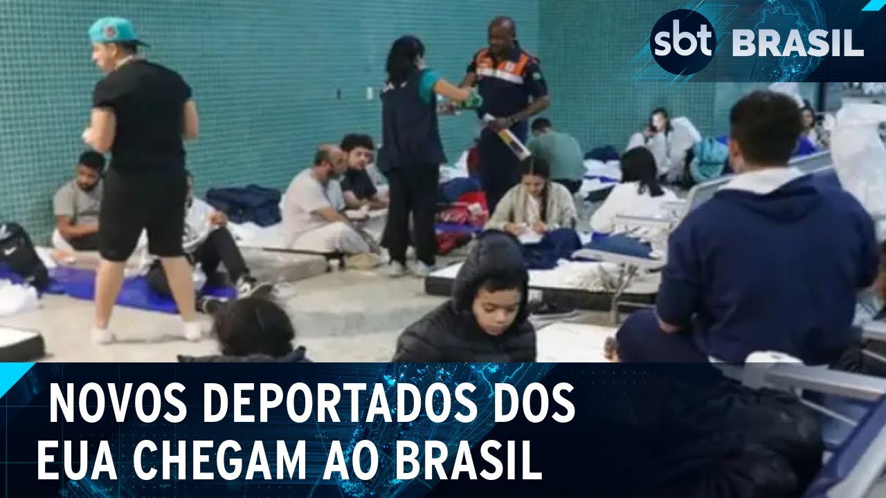 Novo voo com brasileiros deportados dos EUA chega a Fortaleza | SBT Brasil (07/02/25)
