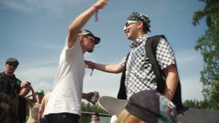 Rujo x Ilosaarirock -kisat koosteena — reilit, boxit ja uima-allas jonka yli lennetään
