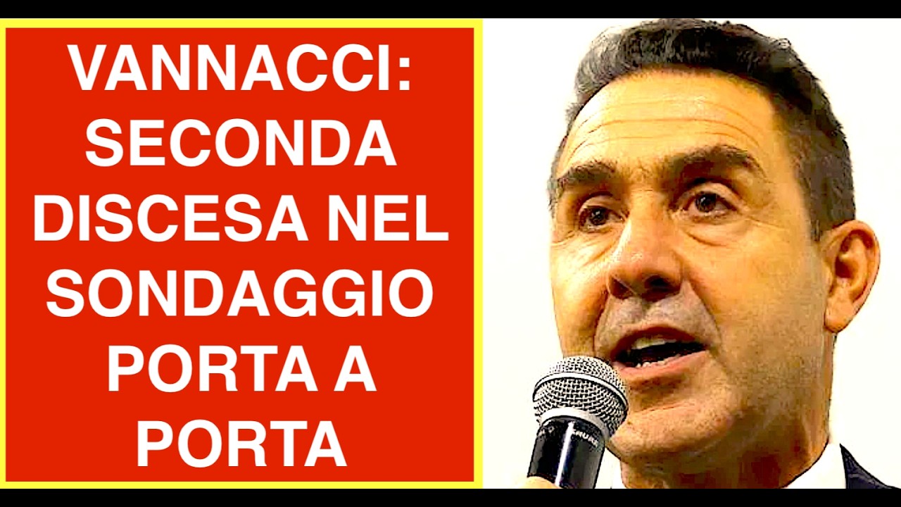 VANNACCI: SECONDA DISCESA NEL SONDAGGIO PORTA A PORTA BRUNO VESPA RAI1