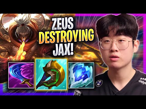 ZEUS DESTROYING WITH JAX! - T1 Zeus Plays Jax TOP vs Renekton! | Season 2023