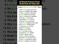 Simple Present tense | 20 Simple Present Tense Sentences for Daily Use.#english #tenses #shorts