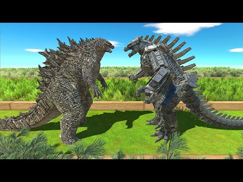 GODZILLA 2021 DEATH RUN VS MECHA GODZILLA - Animal Revolt Battle Simulator