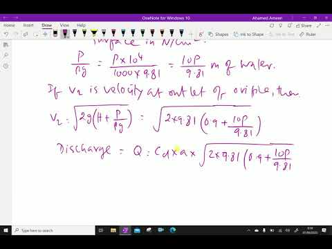 Fluid Mechanics : - (Flow through orifices; Solving problem) - 97.