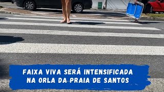 #EducaTrânsito - Faixa Viva será intensificada na orla da praia de Santos