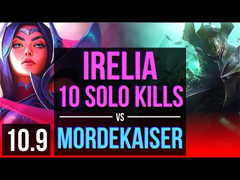 IRELIA vs MORDEKAISER (TOP) | 1.3M mastery points, 10 solo kills, Triple Kill | BR Master | v10.9