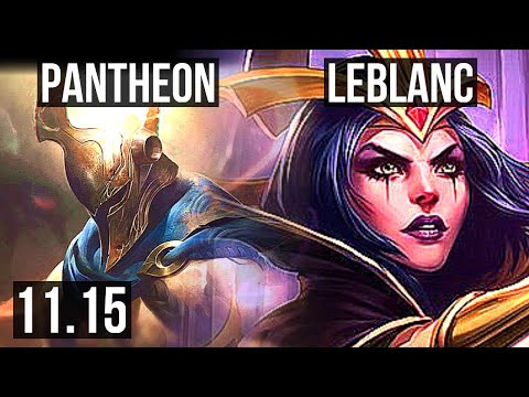 PANTHEON vs LEBLANC (MID) | 4.0M mastery, 1200+ games, 7/2/10 | KR Master | v11.15