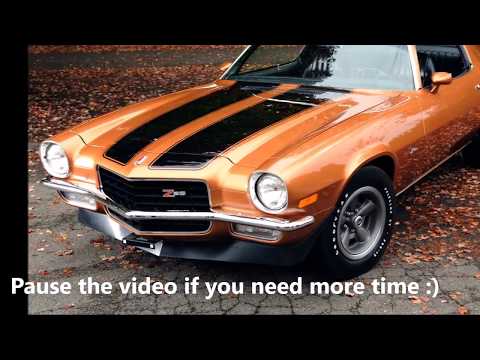 Camaro Second Generation Differences (1970-1971-1972-1973 differences)