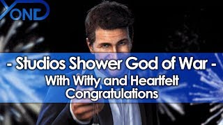 Studios All Over Shower God of War with Witty & Heartfelt Congratulations