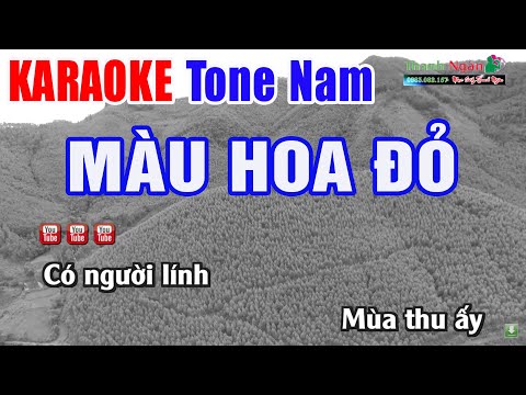 Màu Hoa Đỏ Karaoke Tone Nam Phối Chuẩn | Nhạc Sống Thanh Ngân