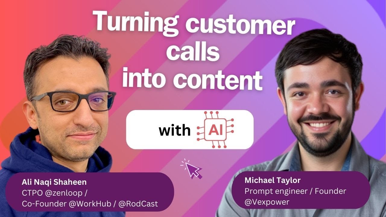 Turning SaaS customer feedback into content with AI with Mike Taylor and Ali Naqi Shareen