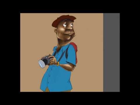 A Tourist Character Drawing Demo
